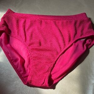 Decree Hot Pink Textured Bikini Bottom